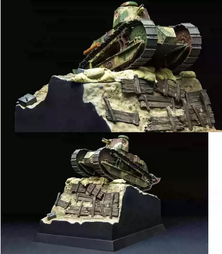 French FT-17 Light Tank Riveted Turret Version 1/35 Military Plastic Model Meng TS-011 For War Diorama Building
