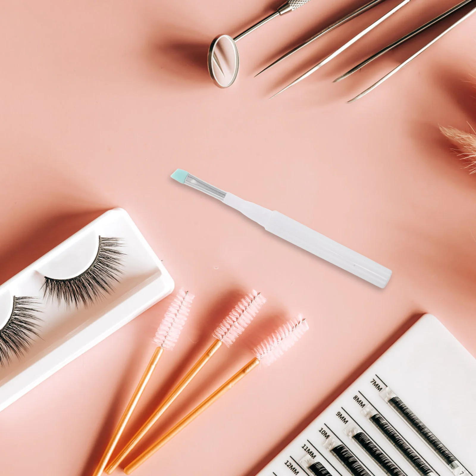 Brosse à sourcils en Silicone, 3 pièces, pinceaux de maquillage pour les lèvres, peigne à cils avec capuchon, crème, Gel de silice, fard à paupières