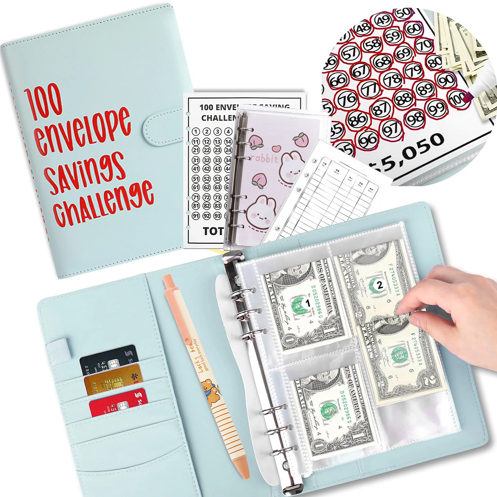 Fashion 100 Envelope Challenge 100 Days Cash Envelope Couple Save Money Challenge This Flipped Notebook