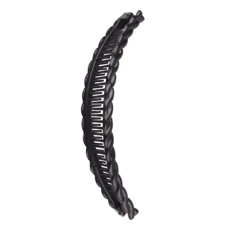 1 pz tinta unita Vintage Banana fermaglio per capelli per le donne ragazze onda pettine tornante stile Braide strumento moda pratici accessori per capelli