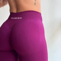 2025 Leggings moldeadores de parachoques de impacto para mujer, pantalones deportivos de Yoga sin costuras, banda baja acanalada, ropa de gimnasio, entrenamiento físico, Scrunch, ajustado a tope