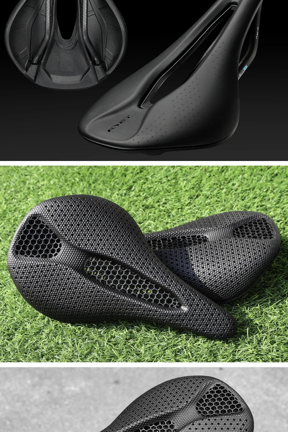 RYET Carbon 3D-gedruckter Sattel 145/155MM 190g 7*9 Fahrradsitz für Herren Damen Triathlon Rennrad MTB Mountain Gravel Fahrradteile – Detail 17