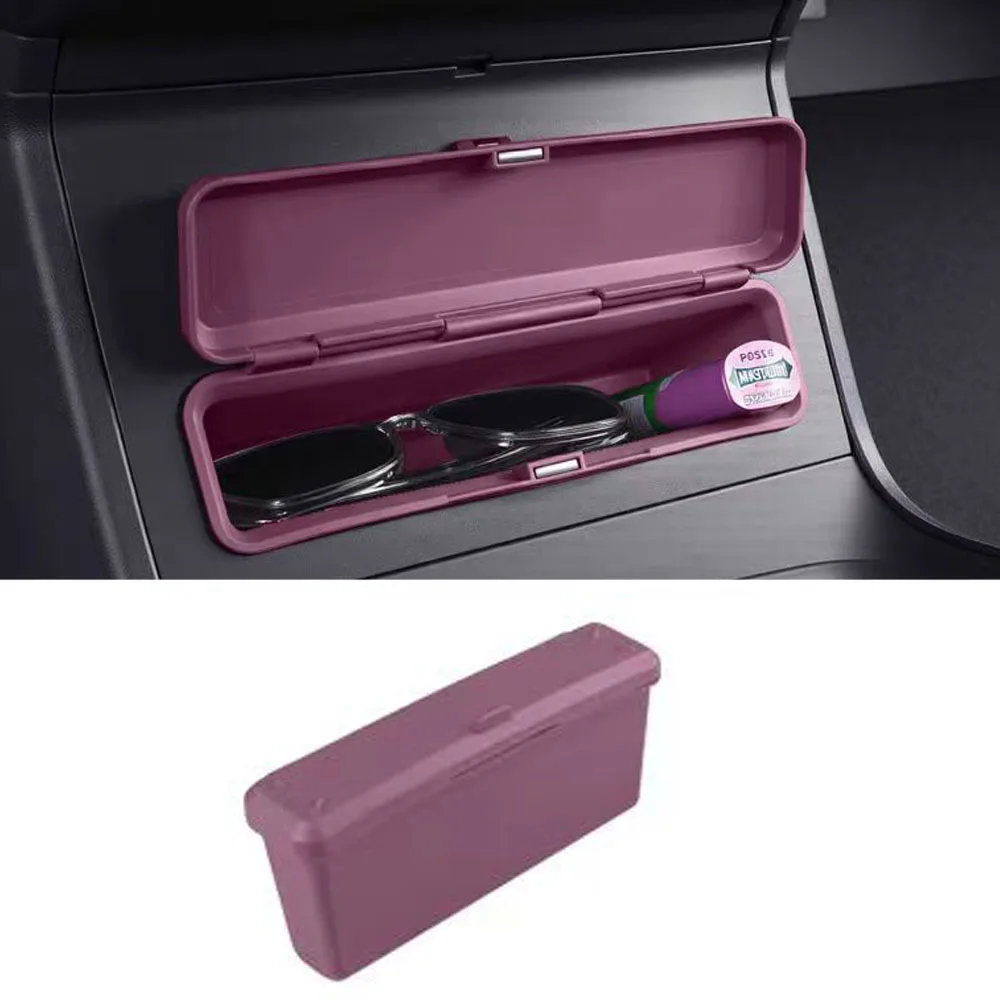 

Подходит для Xiaomi SU7 2025 2026, чехол для автомобильных очков, нижний ящик для хранения с центральным управлением, магнитное хранилище, аксессуары для интерьера