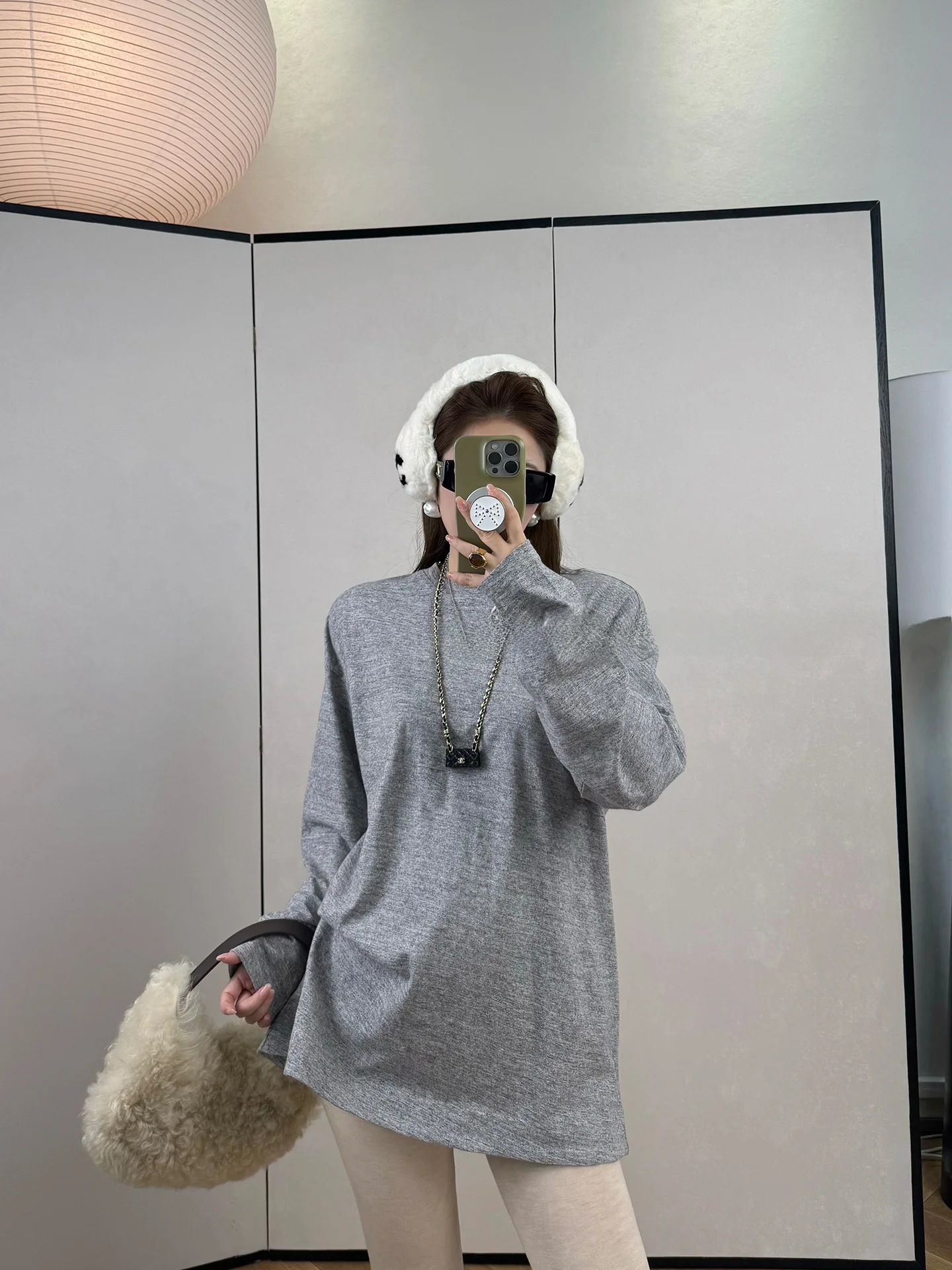 

Футболка JONIbyBEB с длинными рукавами из ткани с узором «косичка», разноцветная, летняя, повседневная, свободного кроя, с круглым вырезом, для женщин