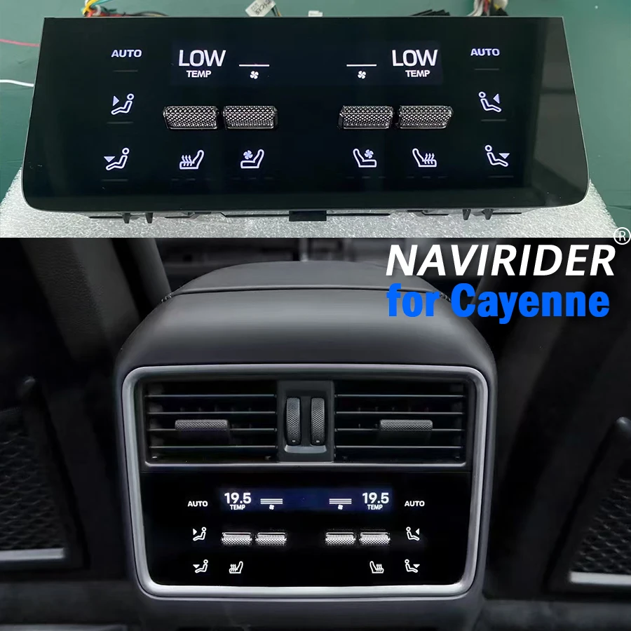 Rear Seats Air Conditioning Panel For Porsche Cayenne 2024 LCD Climate Control Panel No Programming Lossless Upgrade
