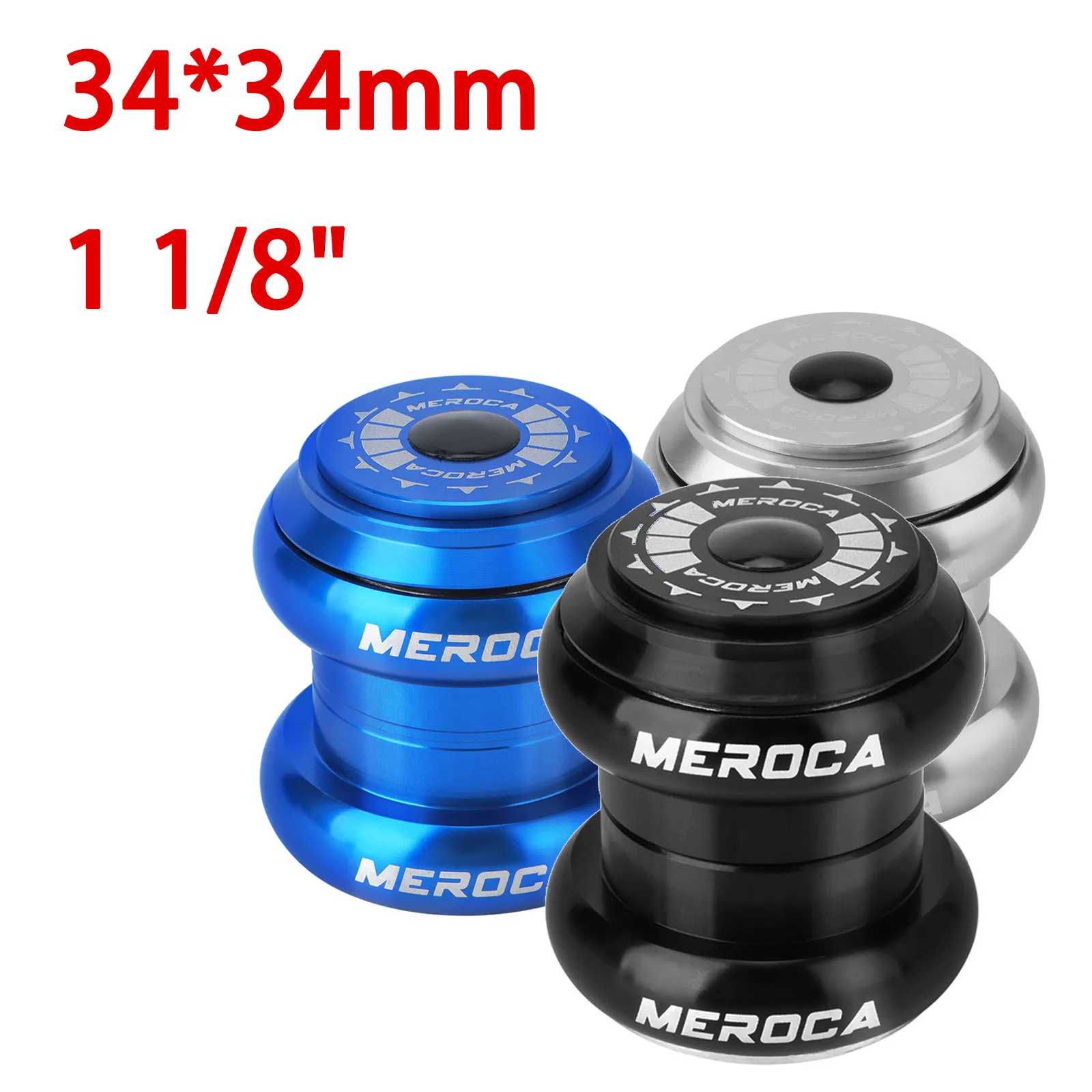 Fahrrad 1 1/8 Headset für gerades MTB-Headset-Set 34 34 mm oben abgedichtetes Lager MTB Rennrad Ruder Lenklager Kopfset