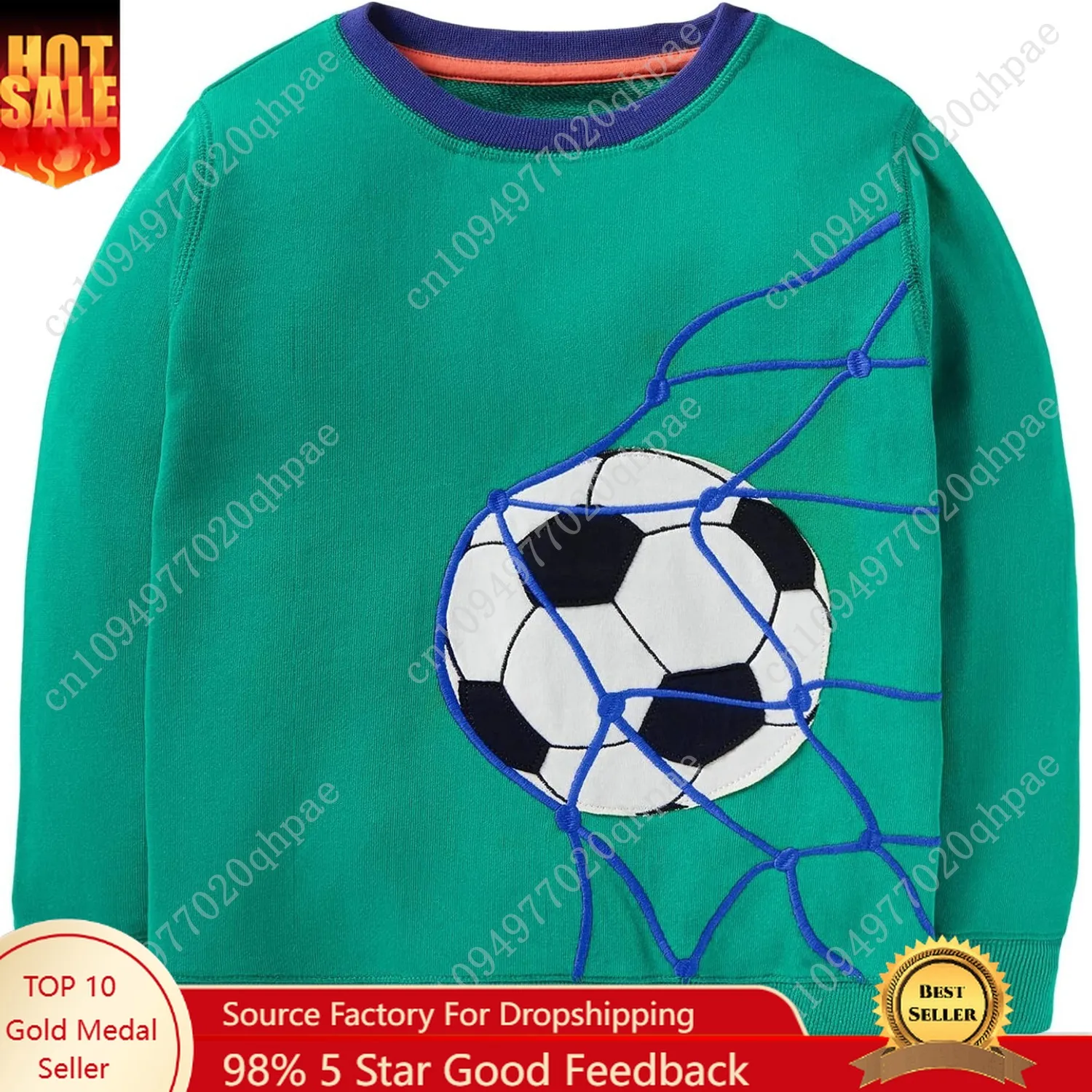 Хлопковая толстовка с круглым вырезом