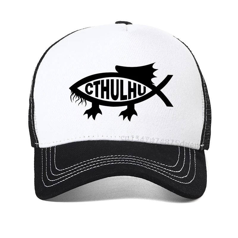 Cute Classic Badges Flying Spaghetti Monster Cthulhu Fish hat Men women Atheist Baseball Cap summer cool men Mesh Snapback hats