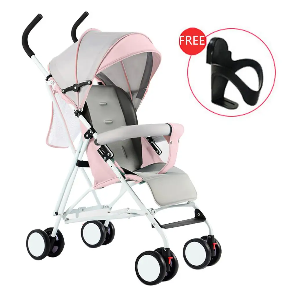 Kidlove Lightweight Folding Shock-proof Sitting Baby Stroller with 4 Wheels Absorber Folding Baby Carriage Baby Bassinet