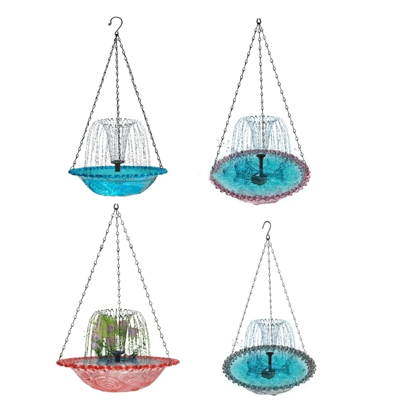 

Multifunctional Bird Feeders Bath Tray with Flower Water Fountain