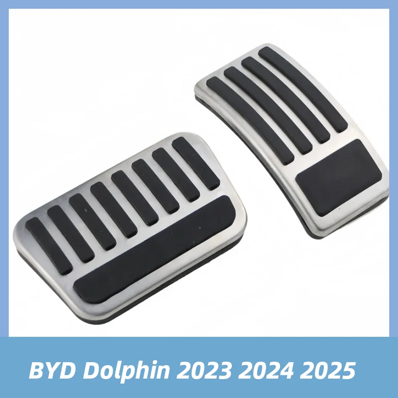 

Car Gas Fuel Footrest Pedals Fit For BYD Dolphin 2023 2024 2025 AT Accelerator Brake No Drilling Pedal Cover Pads