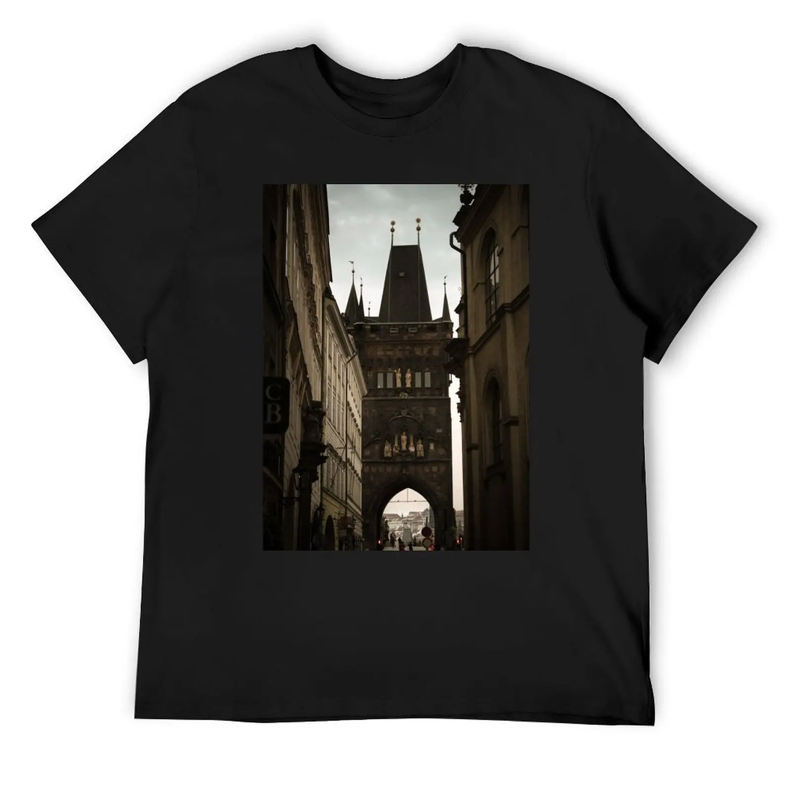 Tower, Prague T-Shirt boys animal print summer tops clothes for men