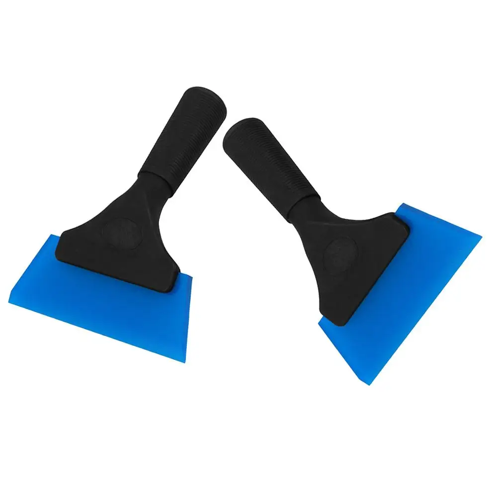 

2Pcs Blue Scraper Set Mini Squeegee for Window Cleaning Glass Shower Windshield Tools Mirror Free
