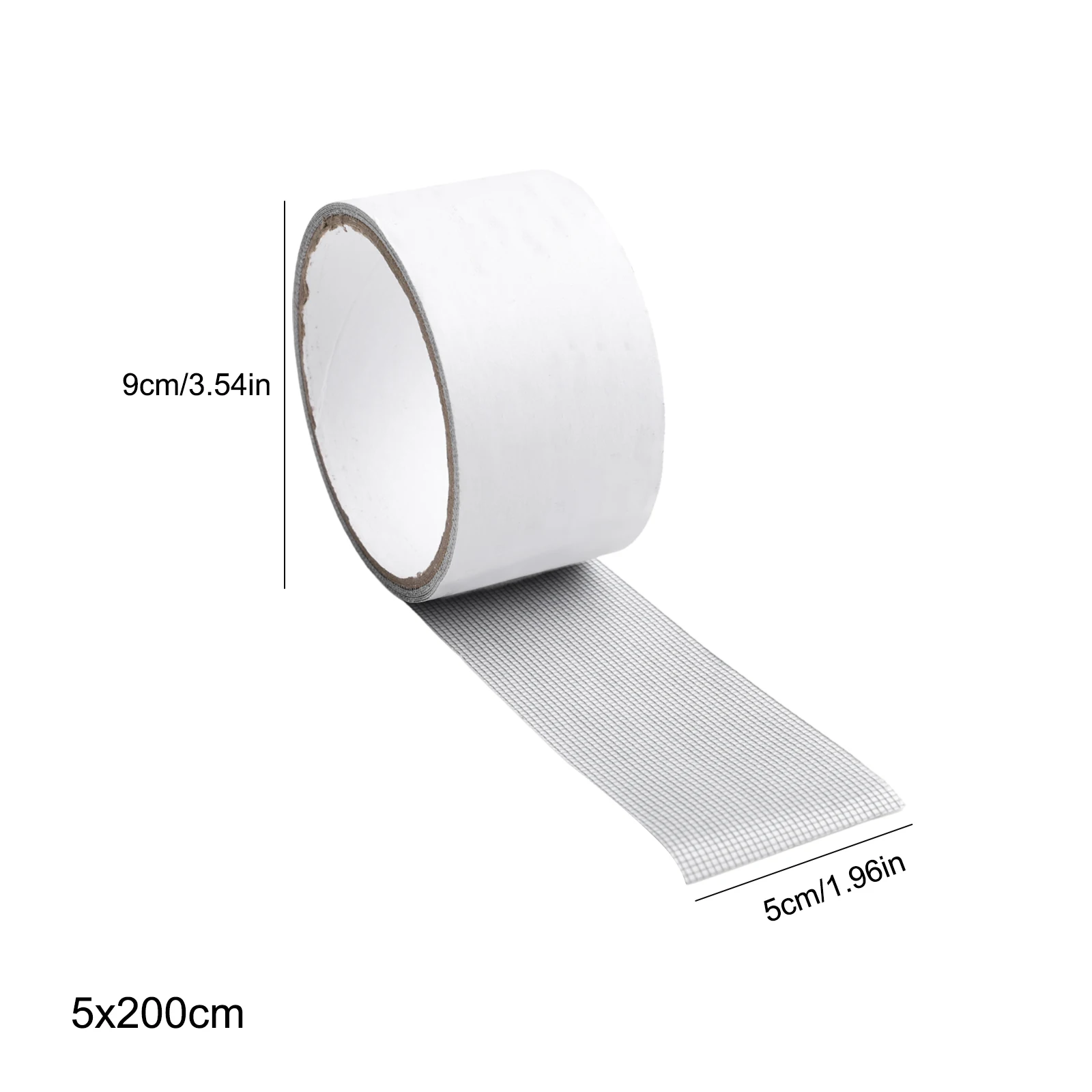 1pcs Screen Repair Sheet Kit Screen Repair Tape For Window Screen 5cmx2m Fiberglass Gray White Black Household For Window Repair