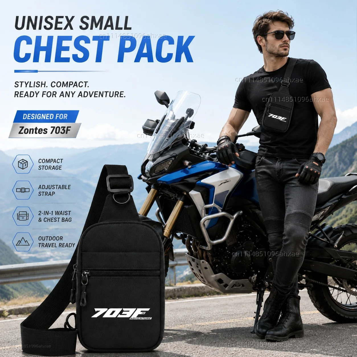 Motorcycle 2In1 Multi-functional Waist Bag Chest Bag Outdoor Travel Bag Waterproof Riding For Zontes 703F 703 F 2025