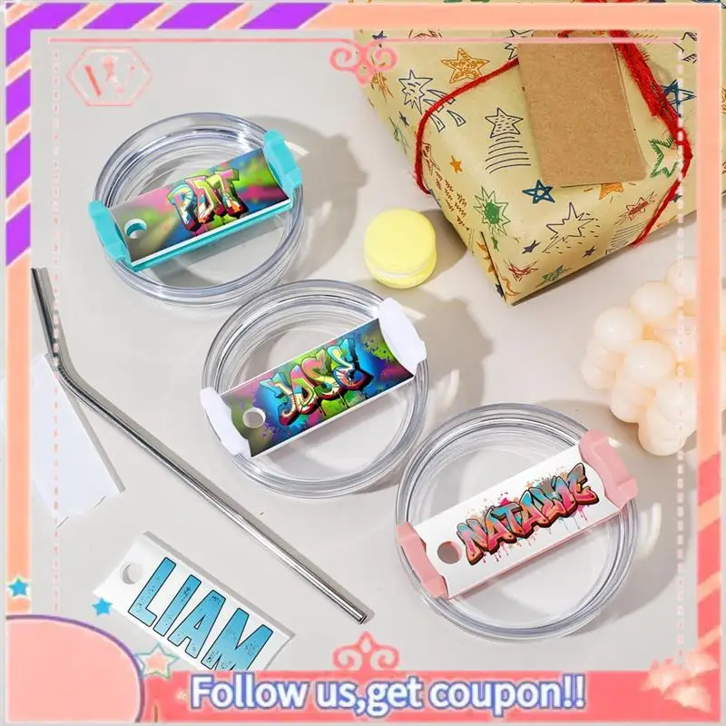 

Upgraded 30 Piece Sublimated Name Tag Holders Blank As Shown Acrylic 40 Oz For Stanley Cup Lid Name Tags