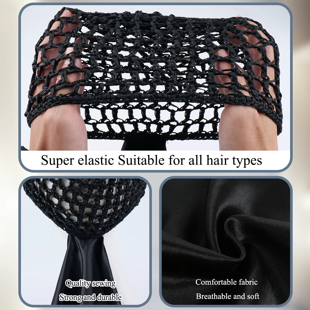2-in-1 Reversible Adjustable Satin Cap Suitable for Curly/Natural/Braided Hair - Double-Layered Frizz-Free Sleep Cap