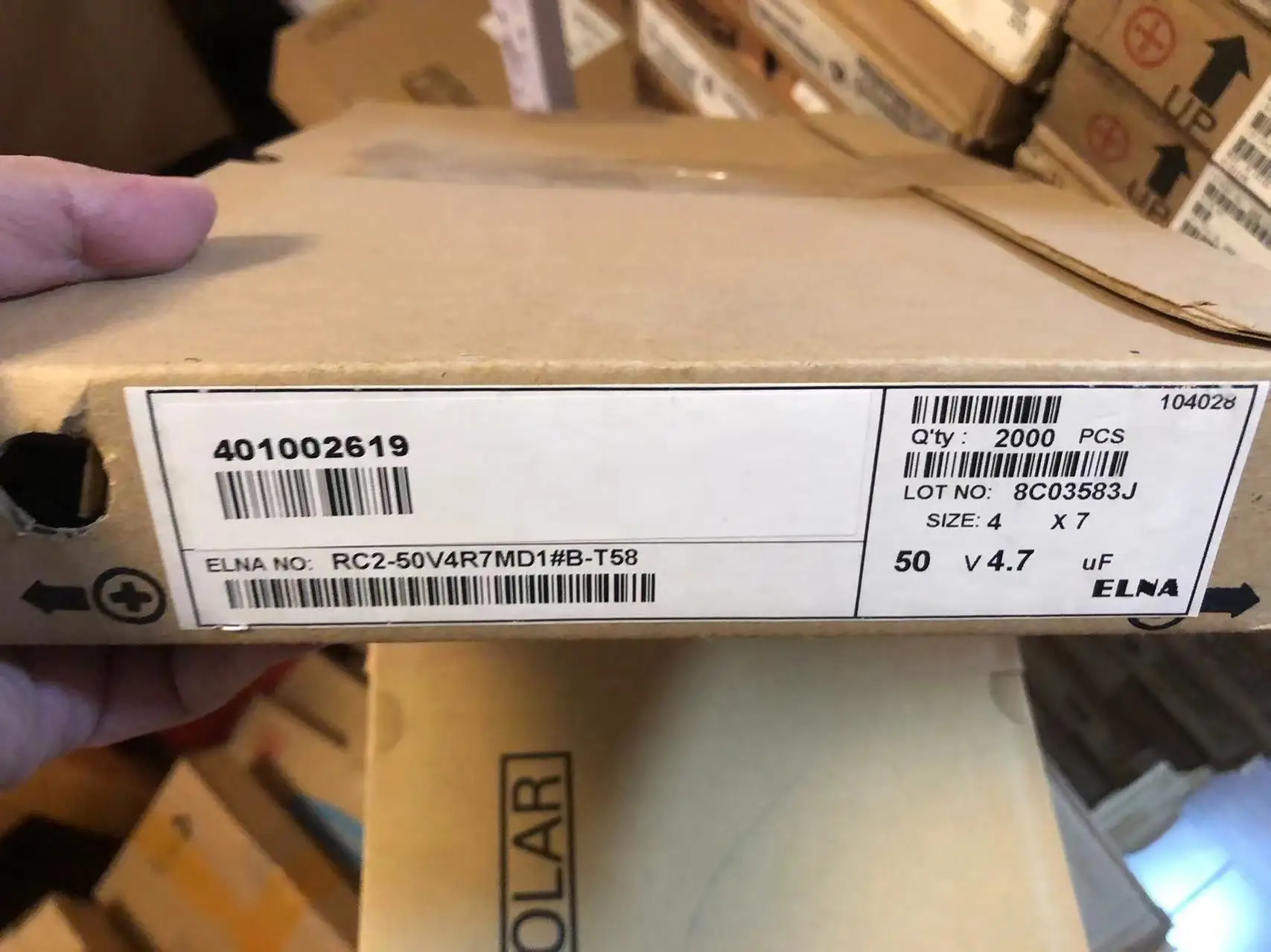 مكثف إلنا إلكتروليتي ، 50V4.7UF ، 4X7 ، RC2 ردية زرقاء ، تردد الصوت ، مستورد ، تخفيضات كبيرة ، #2