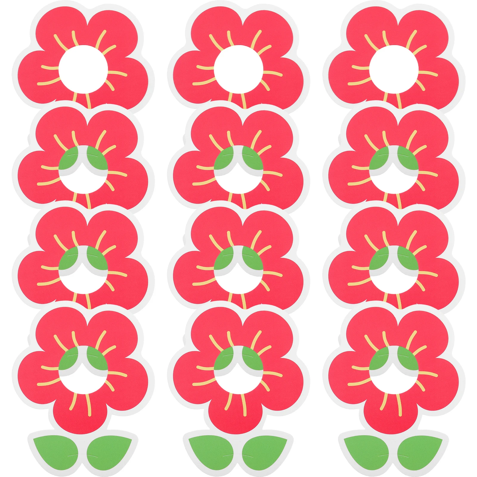 

50 Pcs Little Red Candy Lollipop Kid Holder Kids Flower Paper Holders Flowers Child