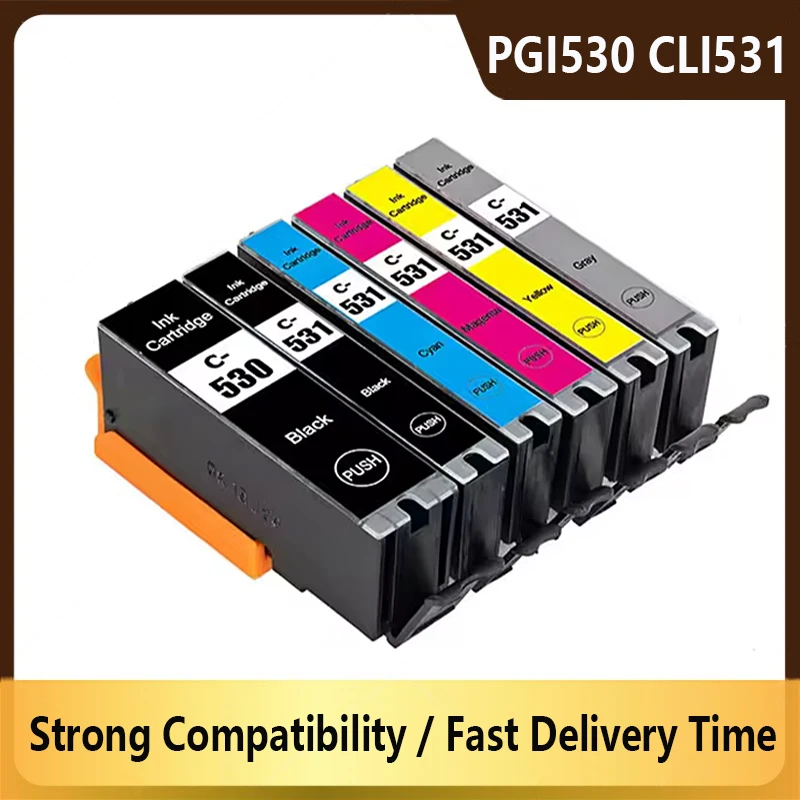 

PGI-530 CLI-531 PGI530 CLI531 Ink Cartridge For Canon PGI-530 CLI-531 530XL 531 Compatible For Canon PIXMA TS8750 TS8751 Printer