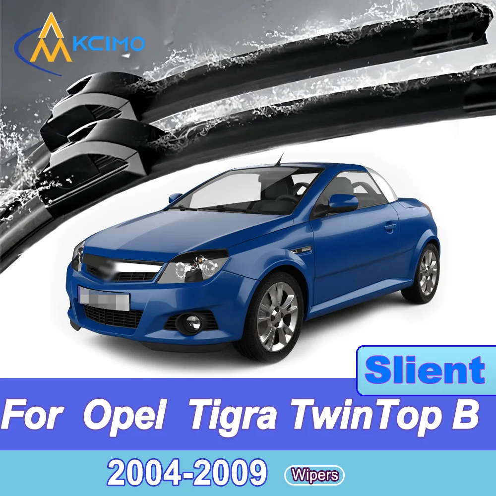 

2Pack Silent Beam Wiper Blades For Opel Tigra TwinTop B 2004-2009 Noiseless All-Weather Design Windshield Rain Brush Accessories