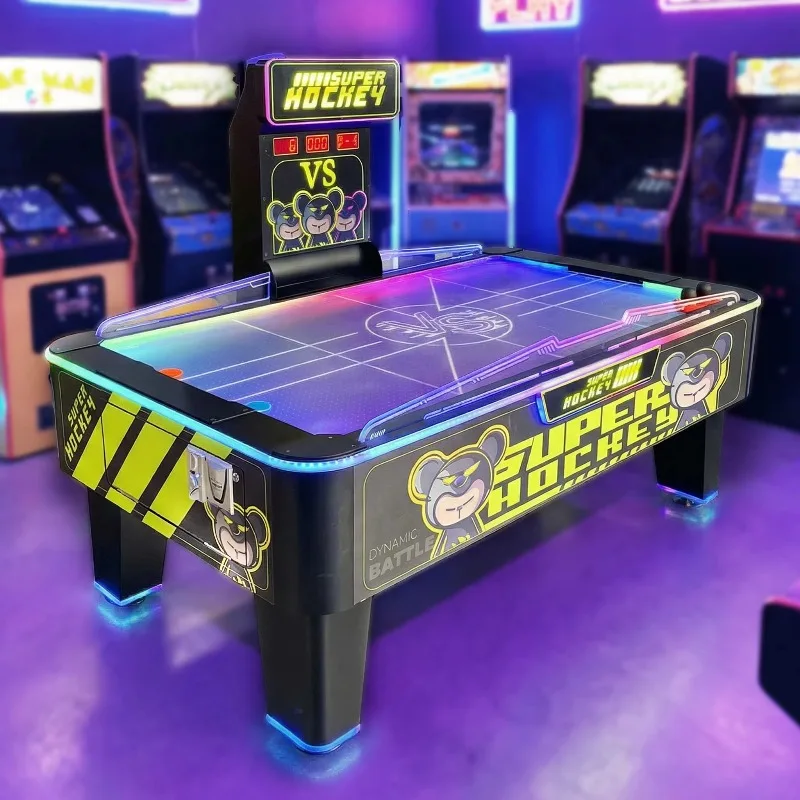 Game Machine Air Hockey Table Professional Grade Multi Colored Surface Coin Operated System Metal Customzied