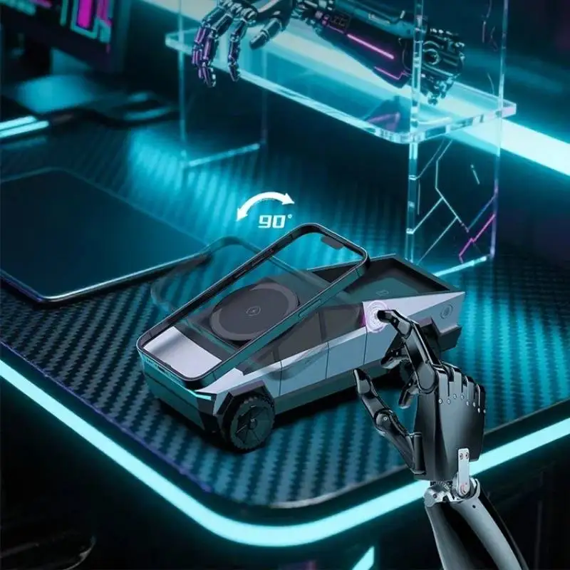 

Car Fast Charging Station Dashboard Stand Magnetic Wireless Charger For iPhone 17 16 15 14 pro Max Samsung Watch AirPods Pro