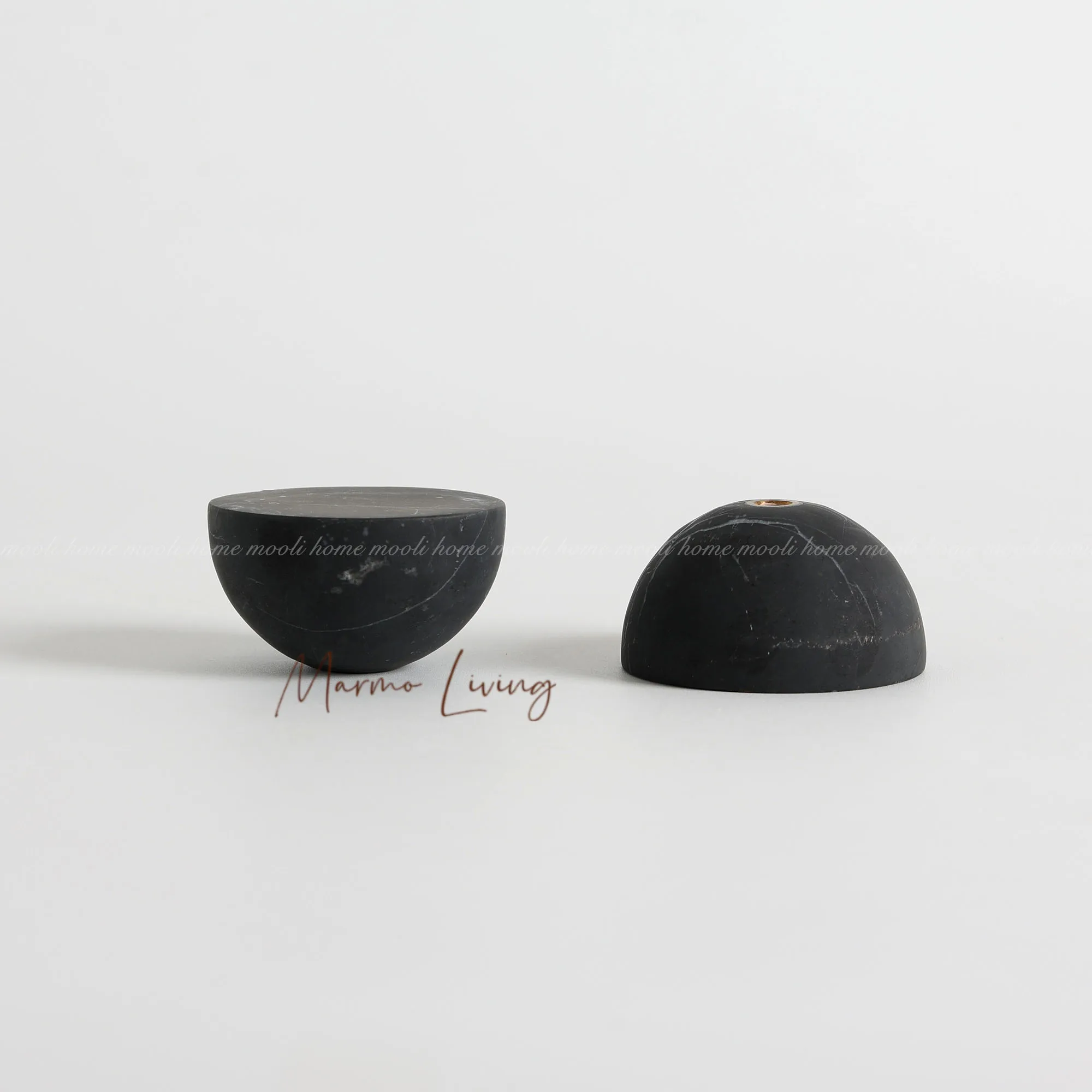 Italian Minimalist Natural Marble Drawer Pull Handle Cabinet Door Decorative Stone Knob