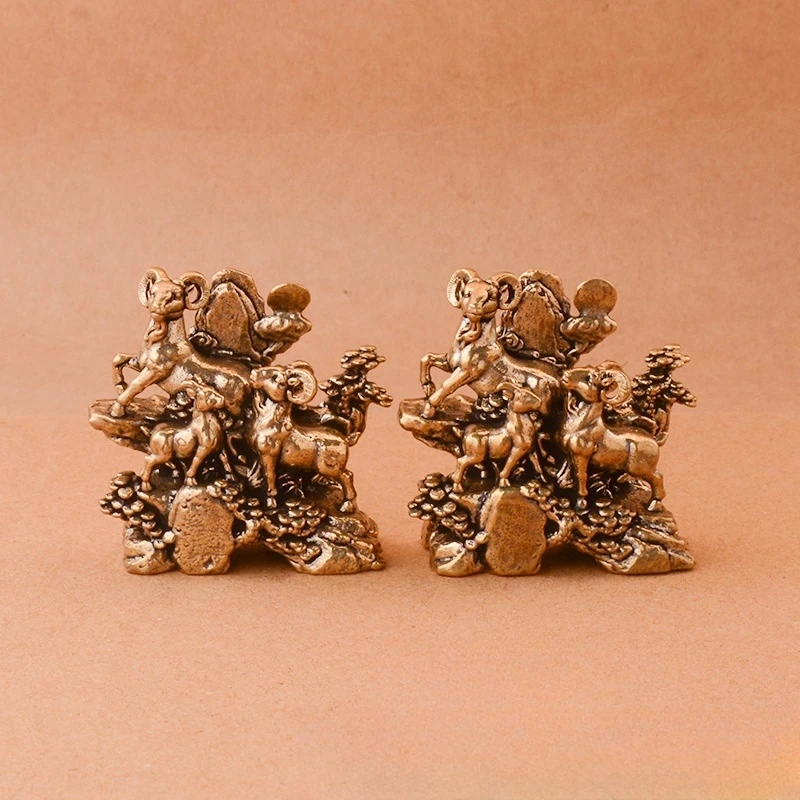 San Yang Kai Tai Ornaments Attract Wealth Home Desktop Tea Pet Ornaments