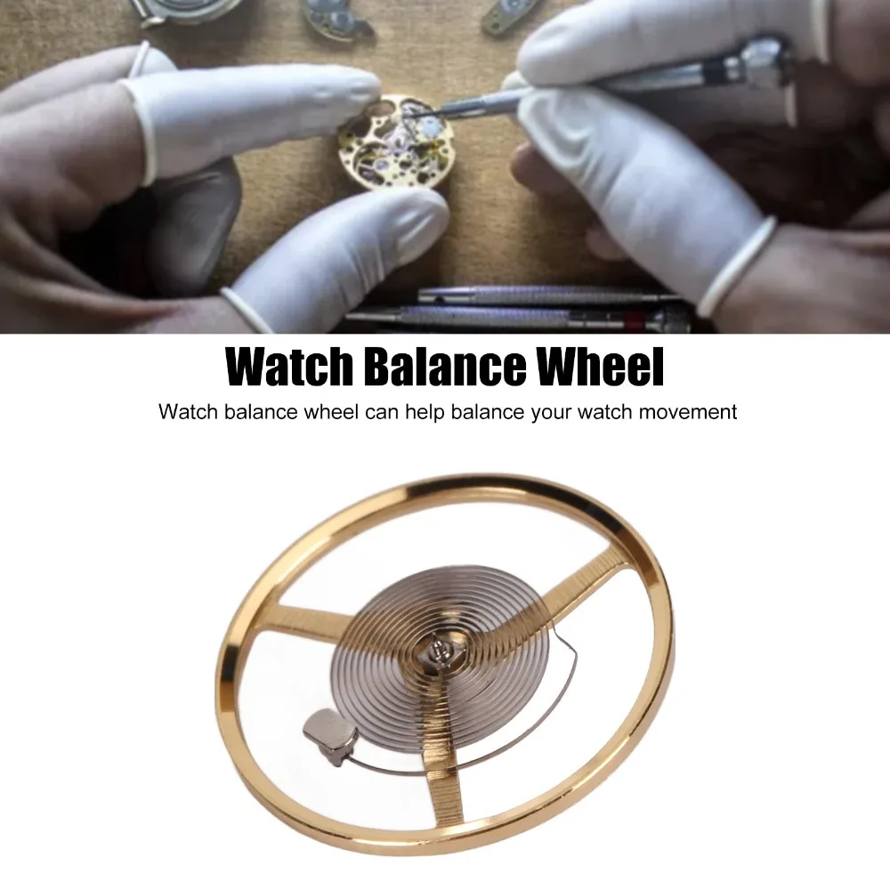 Alloy Watch Balance Wheel Gold Small Size Replacement Balance Wheel Watch Movement Balance Wheel for For ETA 2892