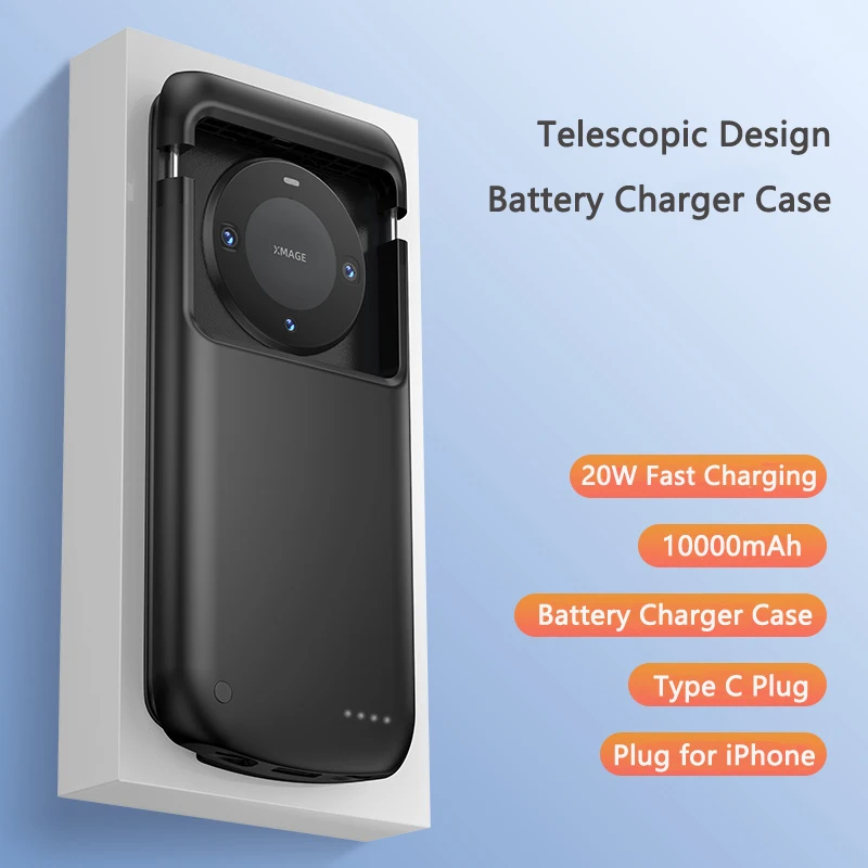10000mAh Universal Battery Charger Case for iPhone 16 Xiaomi Samsung Huawei USB C Fast Charging Power Bank Battery Charger Case
