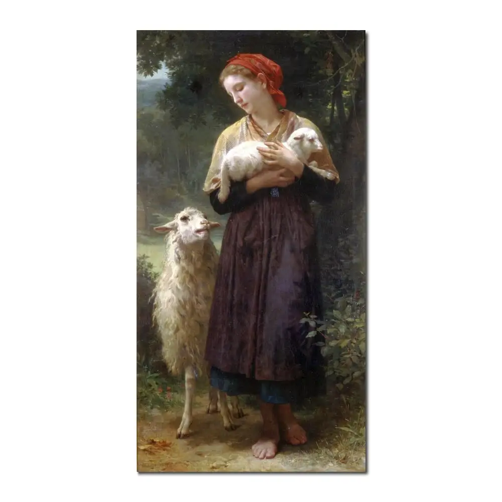 The Shepherdess by William Adolphe Bouguereau paintings For sale Home Decor Hand painted High quality