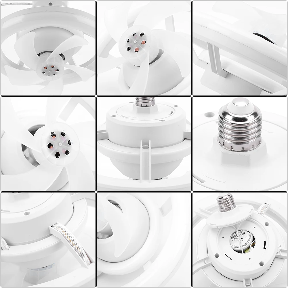 Mini Chandelier Ceiling Fan Flush Mount Ceiling Fan with Light RGB/3 Colors Dimmable Remote Control Indoor LED Ceiling Fan Light