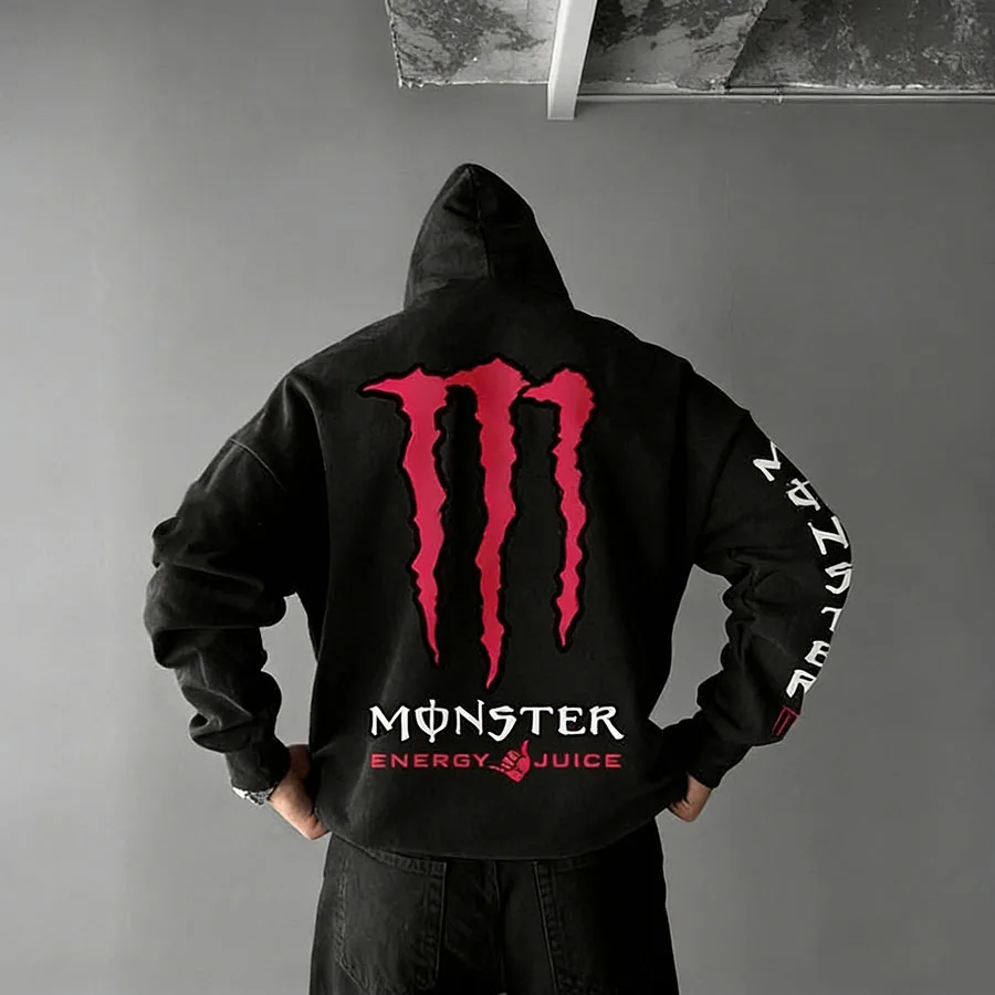 Monster Energy الرجال النساء هوديس الشارع موضة الهيب هوب بلوزات الرياضة في الهواء الطلق سكيت كرة السلة راقصة البيسبول #4
