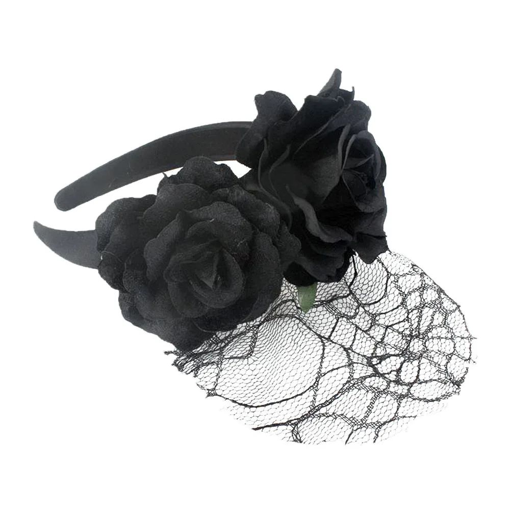 

1pc Tulle Headband Lace Decor Elegant Hair Hoop Party Festival Costume Dance Wear Decoration Comfortable Handmade