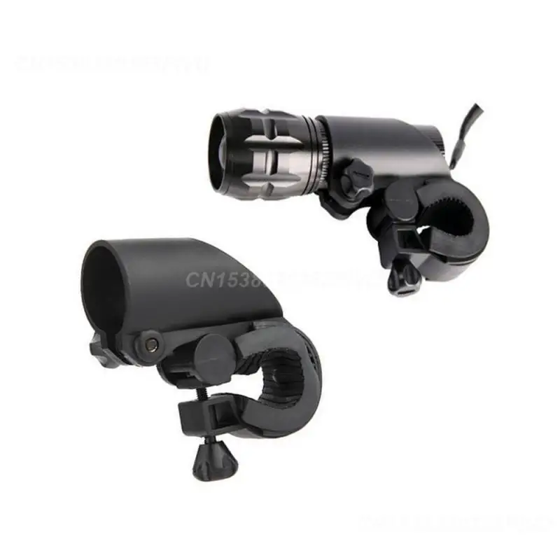 Portable Cycling Bike Bicycle Light Lamp Stand Holder Rotation Grip LED Flashlight Torch Clamp Clip Mount Front Light Bracket