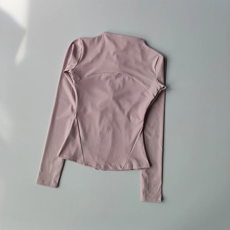 Sportjacke, Damen Herbst- und Winter-Slim-Fit, Professionelle Schnelltrocknende Kleidung, Schlankmachendes Sport-Langarm-Prati-Yoga-Oberteil – Detail 8