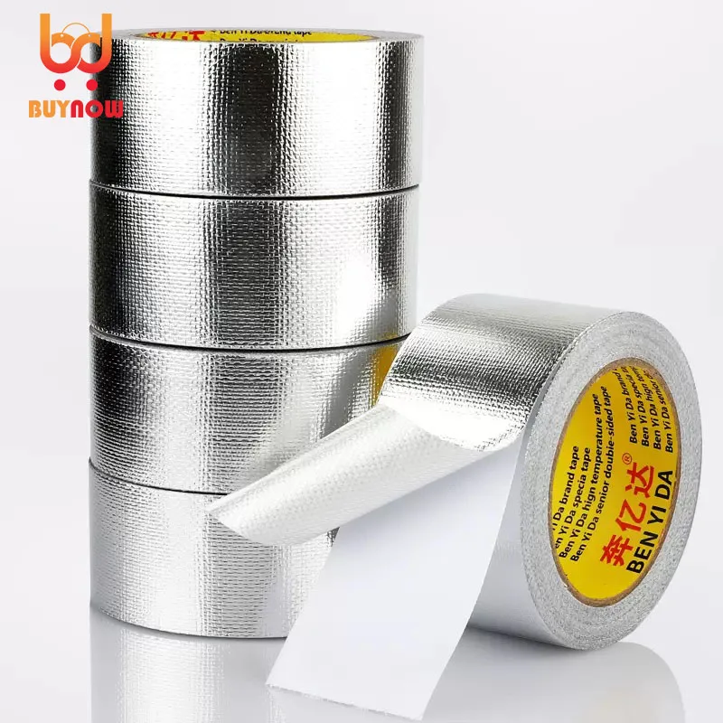 Thickened glass fiber aluminum foil tape high-temperature resistant water heater range hood smoke exhaust pipe sealing tape