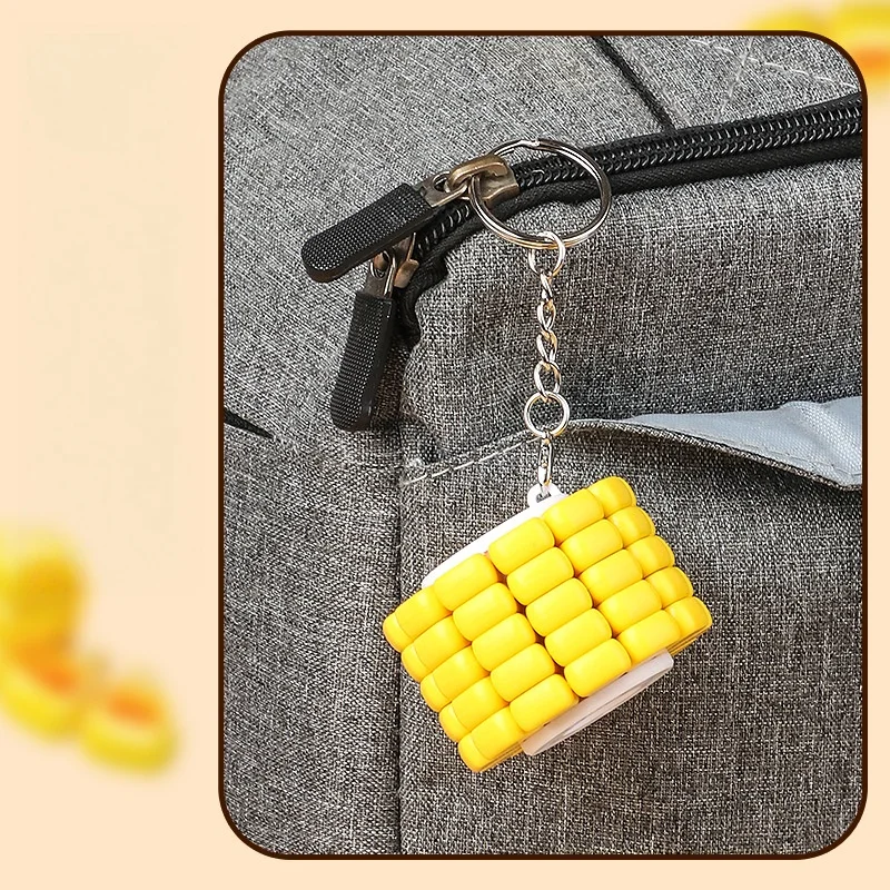 Bolsa colgante de llave AB maíz cubo mágico descompresión cerebro quema cubo mágico versátil tipo Fidget Tetris rompecabezas juguete