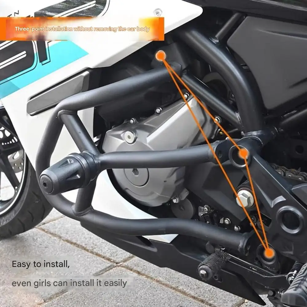 

For SR250 Motorcycle Heavy Duty Reinforced Bumper Crash Bar Anti-Fall Protection Guard Accessories