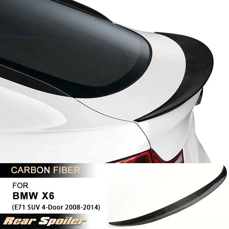 

Car Rear Trunk Spoiler Wings for BMW X6 E71 SUV 4-Door 2008-2014 Racing Rear Spoiler Boot Wing Lip Body Kit Full Carbon Fiber
