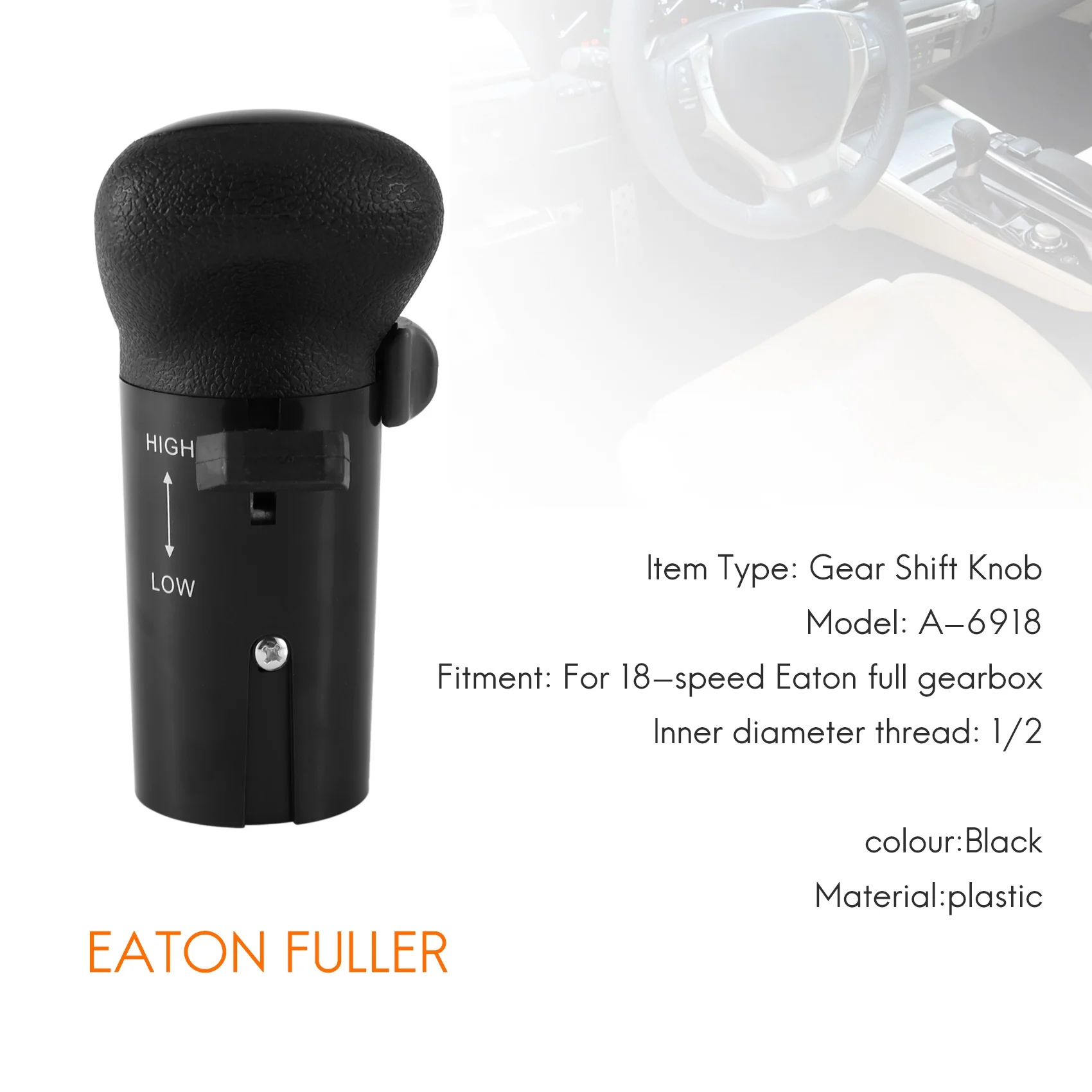 for 18 Speed Eaton Fuller Transmissions Gear Shift Knob with Range Selector A6918JAS