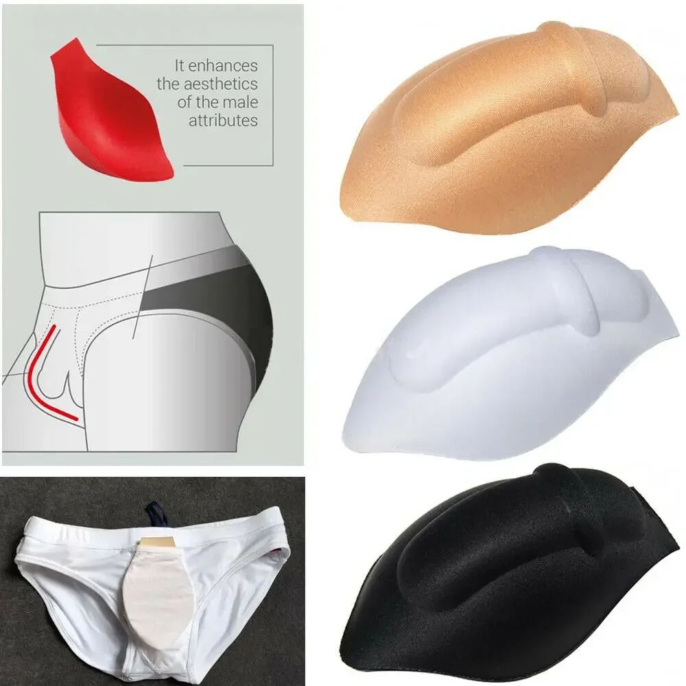 1Pc Fashion Men's Underwear Sexy Briefs Shorts Jockstraps Soft Bulge Enhancer Cup Insert For Swimwear Panties Sponge Pouch