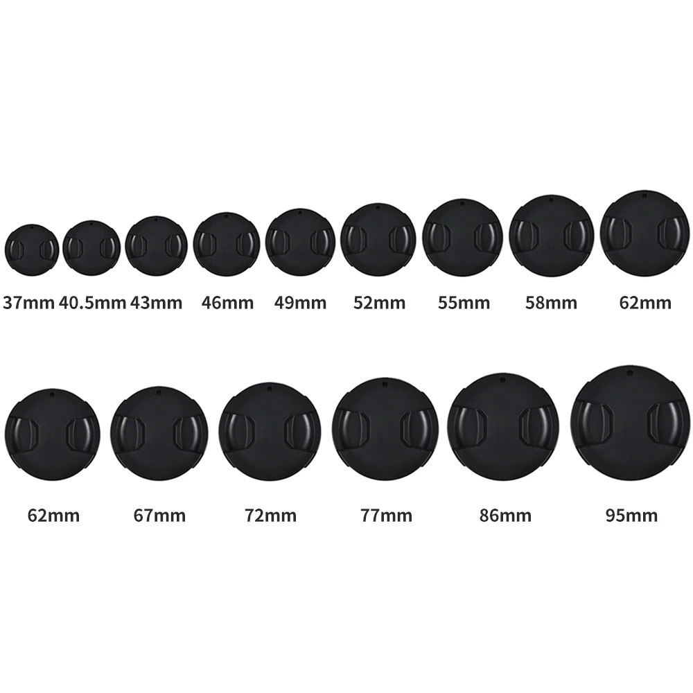 52mm Lens Cap Snap-on Front Camera Lens Cover with Lens Cap Keeper for Fuji XC 15-45mm f3.5-5.6 for Canon EF-S 24mm f2.8 RF35mm