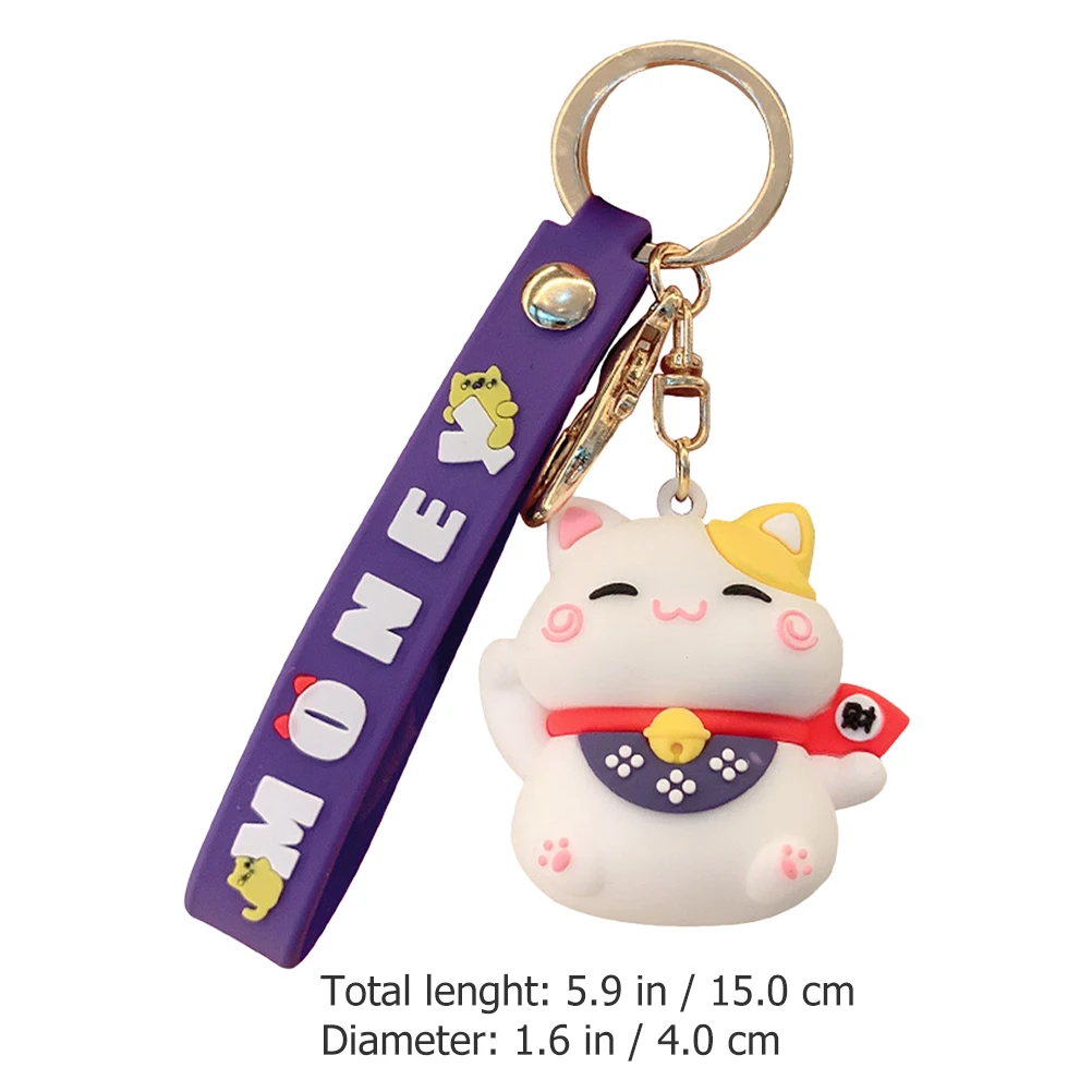Keychain Fortune Keyring for Car Purse Backpack Gifts Japanese Style Cat Keychain Pendant Lightweight Portable