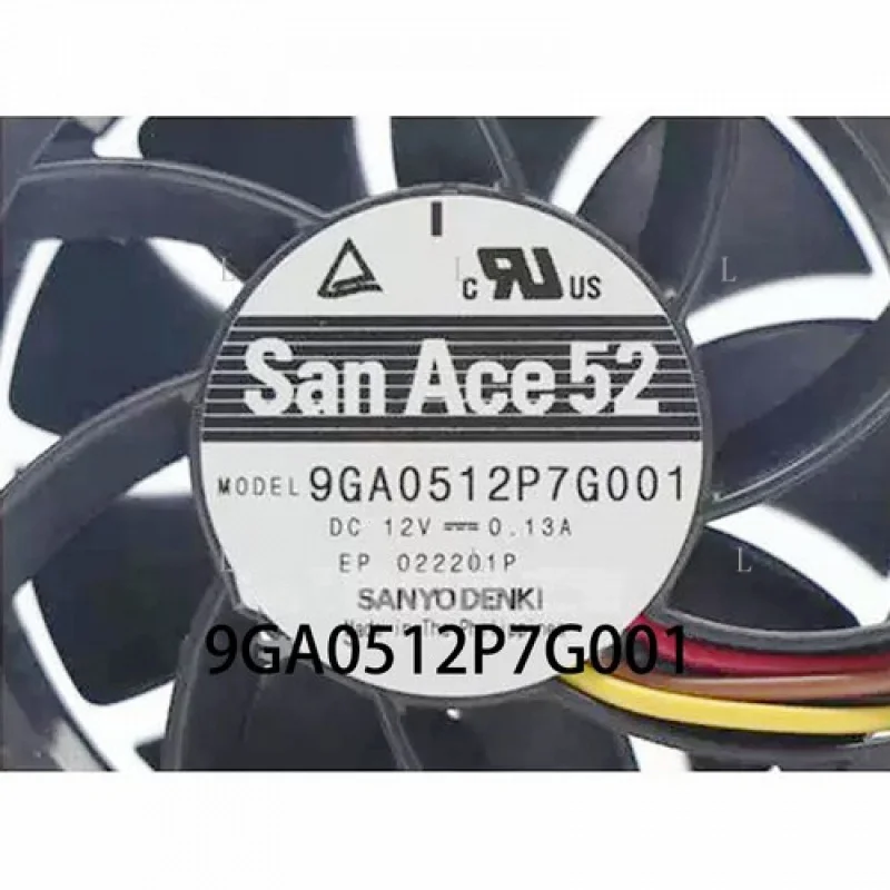 L 9GA0512P7G001 untuk SANYO Denki SanAce 12V 0.13A 50*50*15MM Kipas Pendingin Senyap 4-kabel