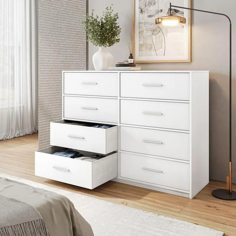 White 8-Drawer Dres… - image