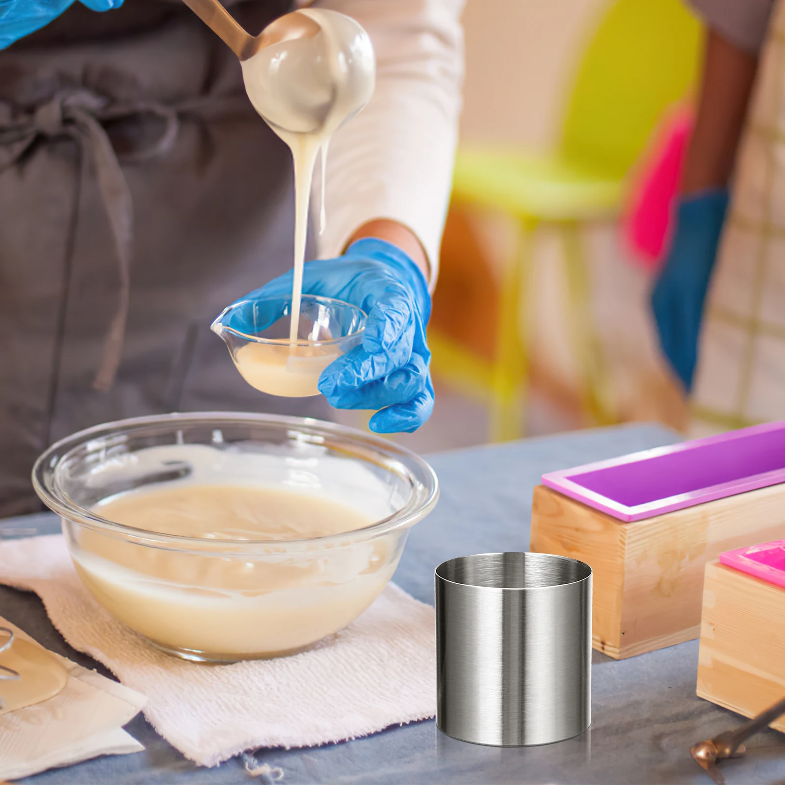 

1 pc Round Stainless Steel Cake Mini Baking Dessert Mousse Mold Reusable Non-Stick Easy Demoulding Smooth Edge
