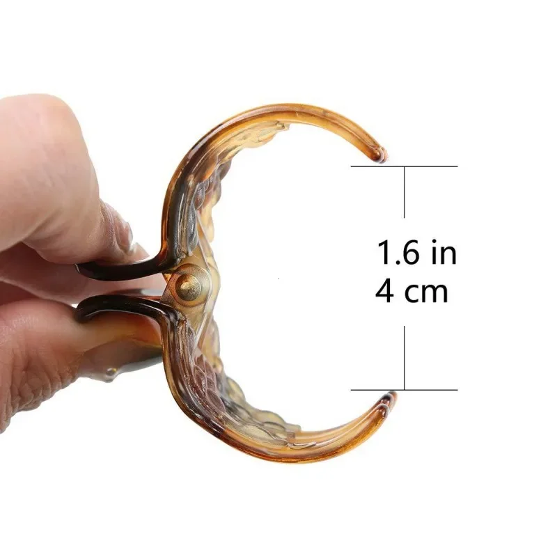 5 عبوات من مشابك مخلب الشعر مقاس 1.3 بوصة متعددة الألوان متوسطة الحجم بمخالب شعر الفك للنساء مشبك مخلب على الطراز الكلاسيكي للفتيات سميك