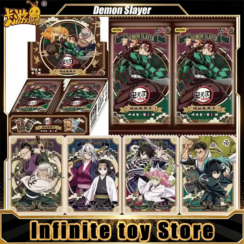 

KAYOU Demon Slayer Card Breath Pack Vol. 1 Genuine Anime Trading Cards Mystery Box Set Game Toys Birthday Gifts for Boys Girls